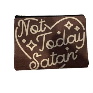 NWOT Not Today Satan Zipper Pouch